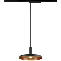 SLV Hanglamp voor rail Lalu 1-fase zwart Ø 22cm Plate