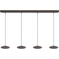 Masterlight 4-lichts hanglamp Scala 130cm cacao bruin Ø 20cm