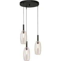 Masterlight 3L vide hanglamp Lido Olive met Ø 11,5cm helder glas