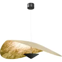 Masterlight Ø 90cm led hanglamp Lente bladgoud - met katrol