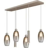 Masterlight Glazen hanglamp Olive 4x Ø 15cm - 2x Run - zand