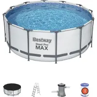 Ramiz Steel Pro Max 366x122 Cm Steel Round Frame Above Ground Pool Wit 10250 Liters