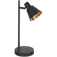 Steinhauer Zwarte 1 lichts tafellamp Oeroe 4116ZW met E14 fitting