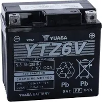 Yuasa AGM High Performance YTZ6V / 102624 accu (12V, 5Ah, 90A)