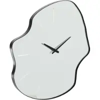 J-Line klok Onregelmatig - glas - zwart