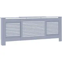 vidaXL Radiatorombouw 205 cm MDF grijs