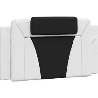 vidaXL Hoofdbordkussen "Viana" 100 cm kunstleer wit en zwart