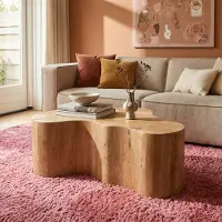 Giga Meubel Salontafel Moos Organisch Naturel 100cm