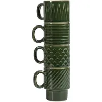 Sagaform Coffee & More espressokop 4-pack Groen