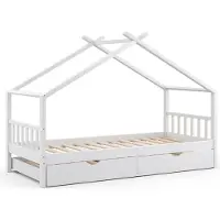 VitaliSpa Design Huisbed – 90x200 cm met logeerbed Wit