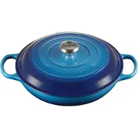 Le Creuset Signature Campagnard braadpan 30 cm azure