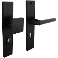 Intersteel Veiligheidsbeslag voordeur zwart met kerntrekbeveiliging SKG*** PC 55mm rechthoekig