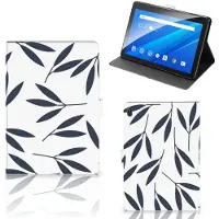 B2Ctelecom Lenovo Tab E10 Tablet Cover Leaves Blue