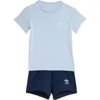 Adidas Originals T-shirt + short blauw Sportset Jongens/Meisjes Katoen Ronde hals - maat 86