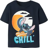 Name it Shirt 'NMMMAMBA STITCH' navy / neonblauw / oranje / offwhite