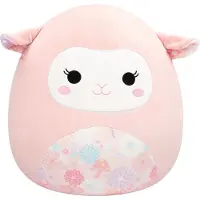 Squishmallows - Large Plush (Lala - Pink Lamb W/Floral Print Belly And Ears) - 40cm Plush