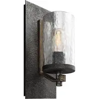 Elstead Lighting LED Wandlamp Angelo | 1X E27 Max 60W | Distressed Weathered Oak & Slate Grey Metal