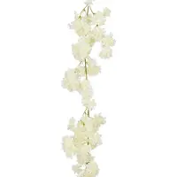 Mica Decorations Kunstbloemen Bloesem Slinger - 180 x 20 cm - wit - kunststof - bloemetjes