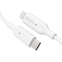 Hama USB-C naar Lightning kabel - USB-C oplaadkabel - Lightning kabel - geschikt voor Smartphone en Tablet - 1 meter - Wit