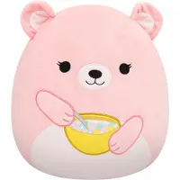 Squishmallows - Medium Plush (Hominy - Peach Bear Holding Cereal Bowl) - 30cm Plush
