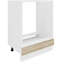 VCM Esilo keuken onderkast 60 cm voor ovenwit, eik decor.