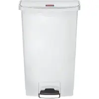 Rubbermaid Slim Jim Pedaalemmer 68 l Wit PE (Polyetheen) VB 224030