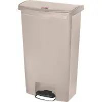 Rubbermaid Pedaalemmer Slim Jim, kunststof, volume 68 liter, rood