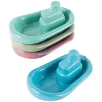 Dantoy Boten - - Set van 4 boten - Groen - Gerecycled plastic (visnetten) - Vanaf 2 jaar