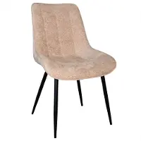 Lizzely Garden & Living Eetkamerstoel De Vince beige chenille eetstoel zetel