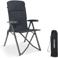 TRVLMORE Campingstoel - Luxe Soft - Verstelbaar - Grijs