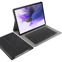 Cazy Samsung Galaxy Tab S7 FE Hoes met Toetsenbord - AZERTY Slimline - Zwart