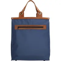 Merkloos Boodschappentas lederen hengsel blauw blauw Canvas Tas