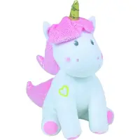 Jemini Muzikale Eenhoornknuffel Meisjes Pluche 24 Cm Wit/roze