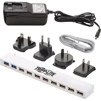 Tripp Lite 10-poorts USB 3.0 / USB 2.0 combinatiehub - USB-opladen, 2 USB 3.0-poorten en 8 USB 2.0-poorten - Hub - 2 x SuperSpeed USB 3.0 + 8 x USB 2.0 - Voor desktopgebruik