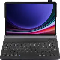 Cazy tablet Hoes met Toetsenbord geschikt voor Samsung Galaxy Tab S9 / S9 FE / S10 FE / S10 Lite - QWERTY Spanish Bluetooth Keyboard Case - Zwart