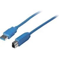 S-Impuls USB 3.0-aansluitkabel, type A/B, 0,5 meter, blauw