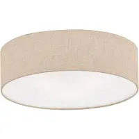 FISCHER&HONSEL GMBH Ø 40cm plafondlamp Thor met zandkleur linnen