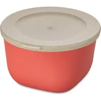 Koziol Bio-Circulair - Connect Box Schaal met Deksel 1 liter - Gerecycled Zonnebloemolie - Roze