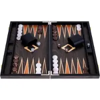Longfield Backgammon 18 Inch – Ingelegd Walnoot Hout – Luxe Koffer van Walnoot – Strategisch Bordspel & Reisspel – Engelhart