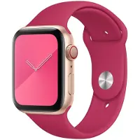 Apple Watch 44mm Siliconen Horlogeband Sport Granaatappel