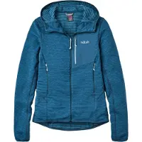 Rab - Dames fleeces - Ascendor Light Hoody W Tempest Blue voor Dames van Gerecyclede materialen - Maat 10 UK - Blauw