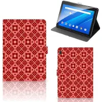 B2Ctelecom Book Case voor Lenovo Tab E10 Tablet Hoes Batik Rood