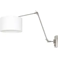Steinhauer Prestige Chic LED Wandlamp | 1x E27 40W | Dimbaar | Staal/Wit/Zilver