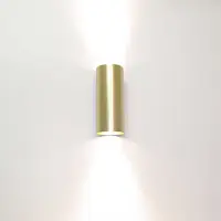 Artdelight Wandlamp Roulo 2 lichts H 15,4 Ø 6,5 cm mat goud