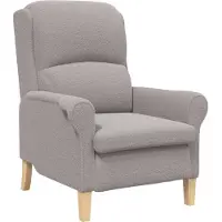 vidaXL Fauteuil Lichtgrijs Zachte Sherpa-stof
