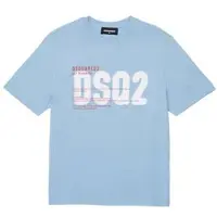 Dsquared2 T-shirt lichtblauw Jongens Katoen Ronde hals Printopdruk - maat 176