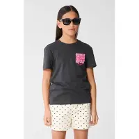 Shoeby T-shirt grijs Meisjes Katoen Ronde hals Printopdruk - maat 134/140