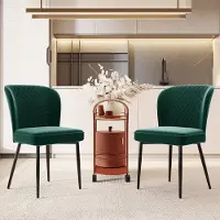 STILVORA Eetkamerstoel – Modern Design – Set Van 2 – Ergonomisch Met Rugleuning – Voor Eetkamer En Woonkamer – Fluweel Groen