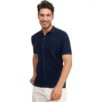 Blue industry Donkerblauw poloshirt korte mouw regular fit
