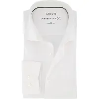 Venti Jerseyflex Comfort Fit Jersey overhemd wit, Effen